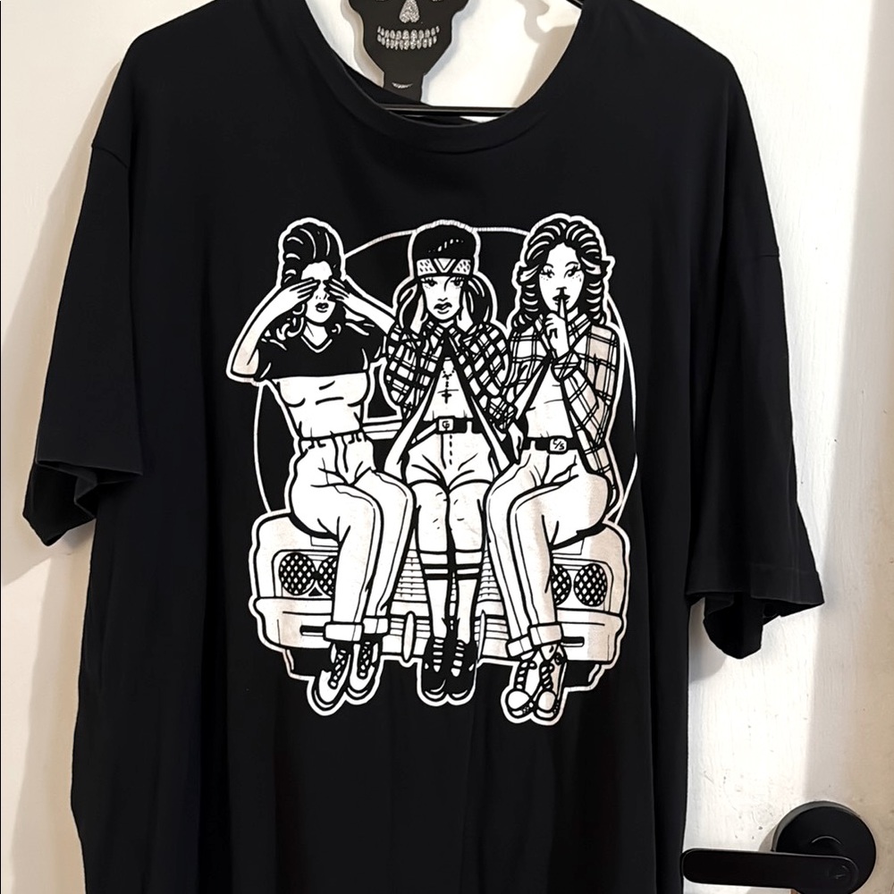 LUKE WESSMAN CHOLA T-SHIRT. SEE NO EVIL HEAR NO EVIL SPEAK NO EVIL.
